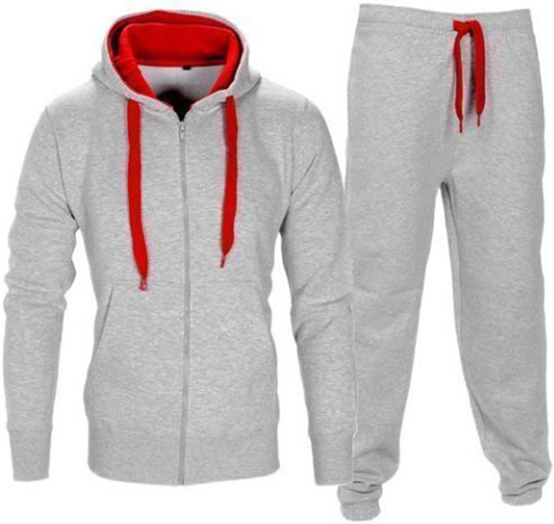 Made by Purl® New Mens Tracksuit Set Fleece Hoodie Top Bottoms Jogging Joggers Gym Contrast Cord Full Zip Tracksuits Sweat Sports Jacket Pants