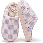 Guyarns Kids Slippers for Boys and Girls Plush Lined Memory Foam Comfort Non-Slip Sole Warm Winter House Shoes for Toddlers & Big Kids Indoor/Outdoor Wear