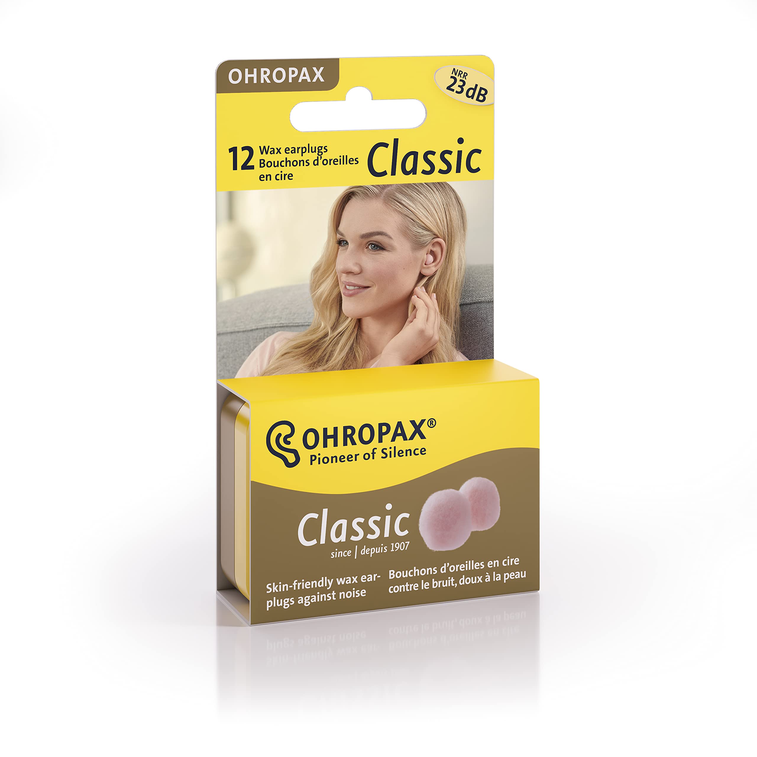 Photo 1 of Ohropax Reusable Wax/Cotton Ear Plugs (12 Plugs Total) - Ear Plugs for Sleeping Noise Cancelling, Swimming, Shooting Ear Protection, and a snoring Solution