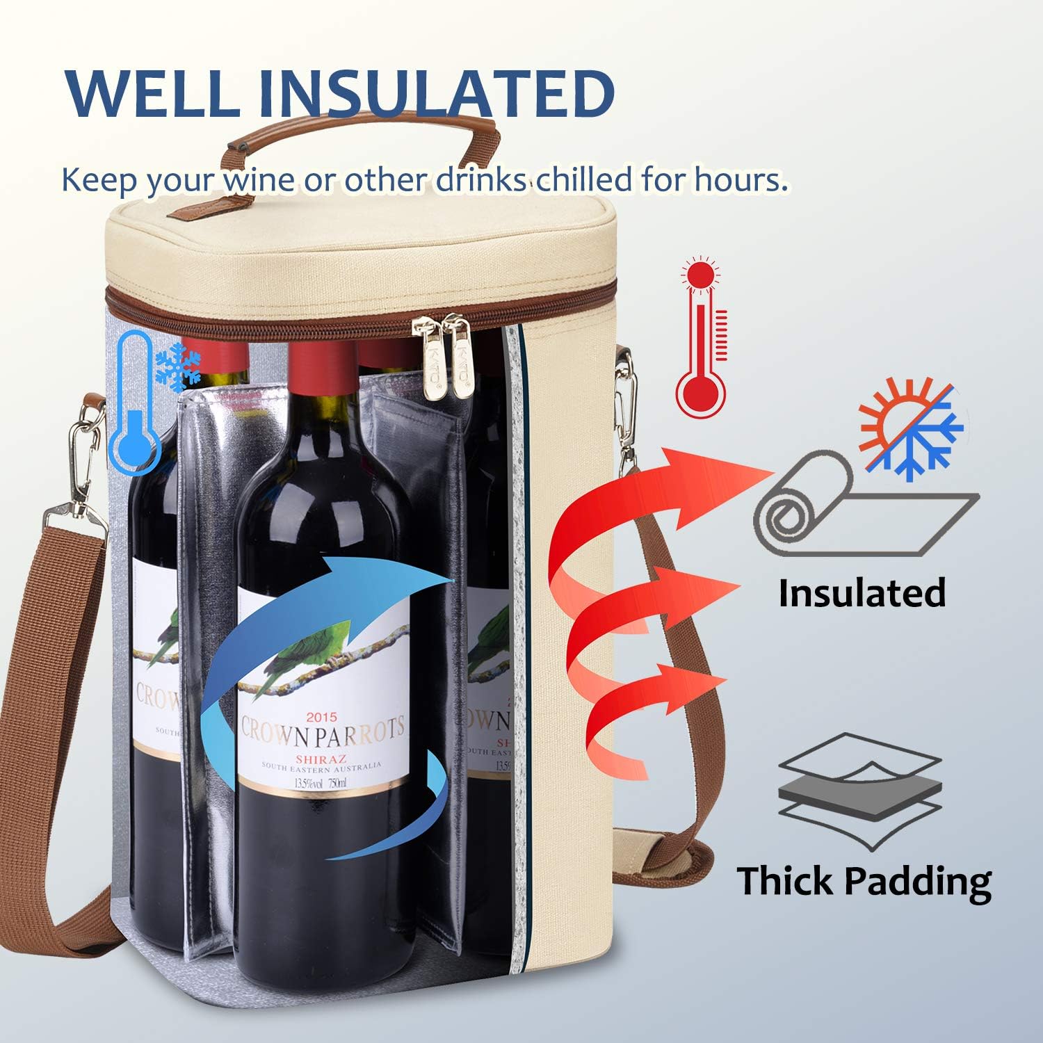 Kato Tirrinia Insulated Wine Cooler Bag - Image 3