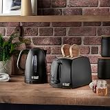 Russell Hobbs Textures 2 Slice Toaster, Extra Wide Slots, 850W, Black view 2