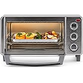 BLACK+DECKER 4-Slice Toaster Oven with Natural Convection, Stainless Steel, TO1760SS (TO1760SST-1)