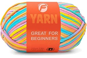 FREEASYFAR 3.5Oz/120yds Pastel Beginner Easy Yarn for Crocheting and Knitting;Worsted-Weight Medium #4;Cotton Blend Yarn for Beginners Amigurumi DIY(Coral,1 Skein)