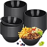 Mifoci 50 Pcs 30.5 oz Plastic Soup Bowls Disposable Large Light Weight Bowls Bulk for Serving Dessert Salad Snack Fruit Candy Dinner Birthday Wedding Holiday Party Supplies(Black)