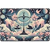 Twelve Constellations Libra Zodiac Harmony Tin Sign Celestial Scales Art,Air Elements Astrology Decor,Star Sign Metal Wall art Pediment,Horoscope Home Accent,Gift for Astrology Enthusiasts 12x8inch