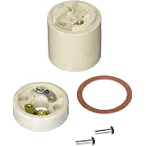Leviton 30 Incandescent Lampholder, Medium Base, Two Piece Porcelain; 660W-600V; Keyless; with Two 8-32 By 1/2 Inch Long Mounting Screws.