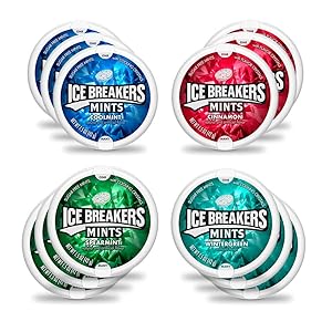 Ice Breakers Mint Variety Mix - Cinnamon, Wintergreen, Coolmint, & Spearmint (Pack of 12) by CandyLab