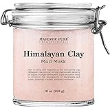 Himalayan Clay Mud Mask for Face and Body by Majestic Pure - Exfoliating and Facial Acne Fighting Mask - Reduces Appearance o