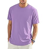 EKLENTSON Men's Cotton Crewneck T-Shirts Short Sleeve Plain Tee Moisture Wicking Casual Tshirts Solid Color