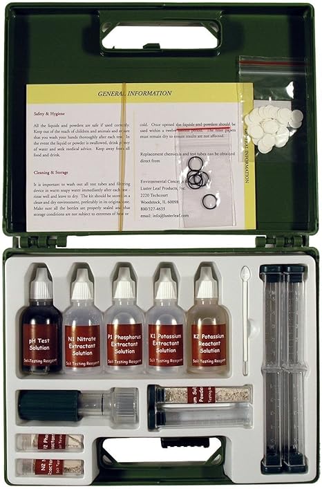 Rapitest Premium Soil Test Kit Lawn Flower Plant Test Garden Tester Ph Npk 80 Test Kit 1663 Garden Outdoor Amazon Com