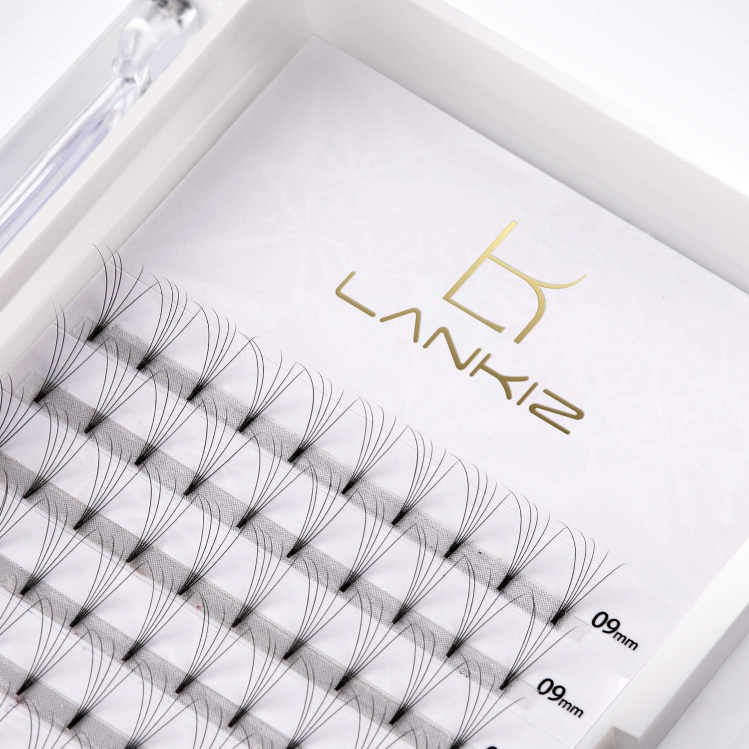 LANKIZ 5D Russian Lashes Volume Fans 0.07mm D Curl 8mm pre made russian lashes Individual Eyelash Extensions, Cluster Lashes for Salon and Lash Artist