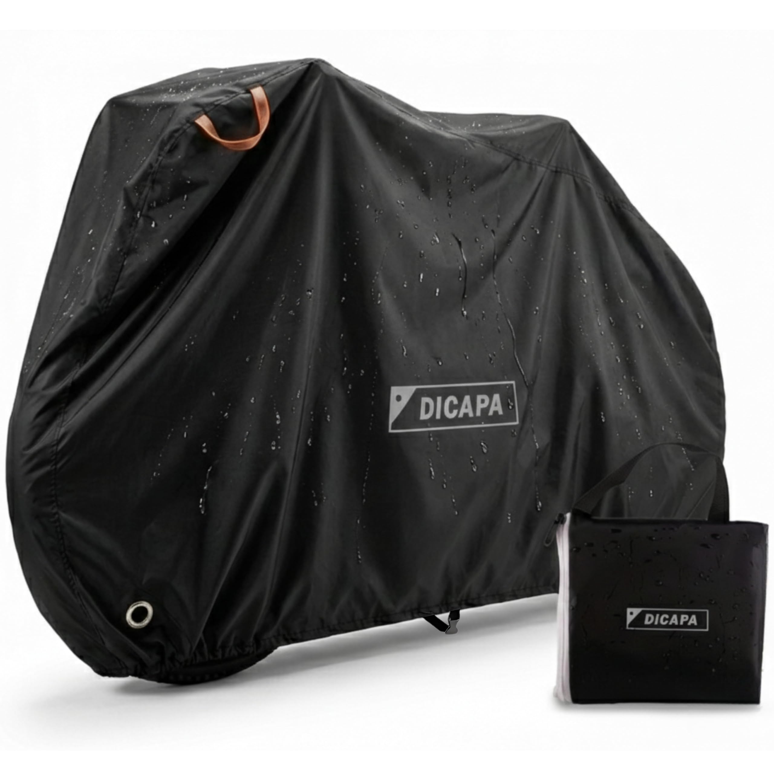 DICAPA Bike Cover, Protective Cover for Outdoor Waterproof Bicycle 200 x 70 x 110 cm with Handles, Anti-theft Holes and Adjustable Closure, Waterproof and Durable Material.