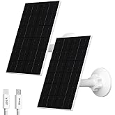 Zivif 4W Solar Panel for Security Camera, USB/USB-C Solar Charger, 2 Pack | compatible with 5V rechargeable battery cameras, IP66 waterproof, 360&deg; adjustable mount, 9.8ft cable for outdoor use