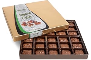 ANTHONY-THOMAS Anthony Thomas, Milk Chocolate English Toffee Gift Box, Rich Almond Butter Toffee (30 Count, Milk Chocolate)