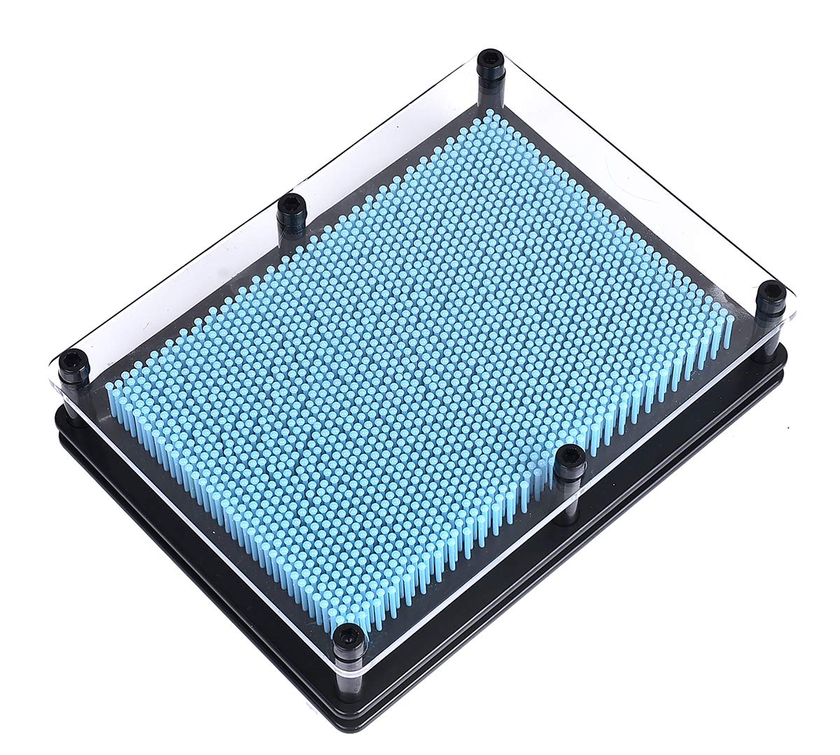 MICKYU Classic Pin Art Board Game 3D Large Size Desk Toy Sculpture for Children Adults 6 x 8 inches,Blue