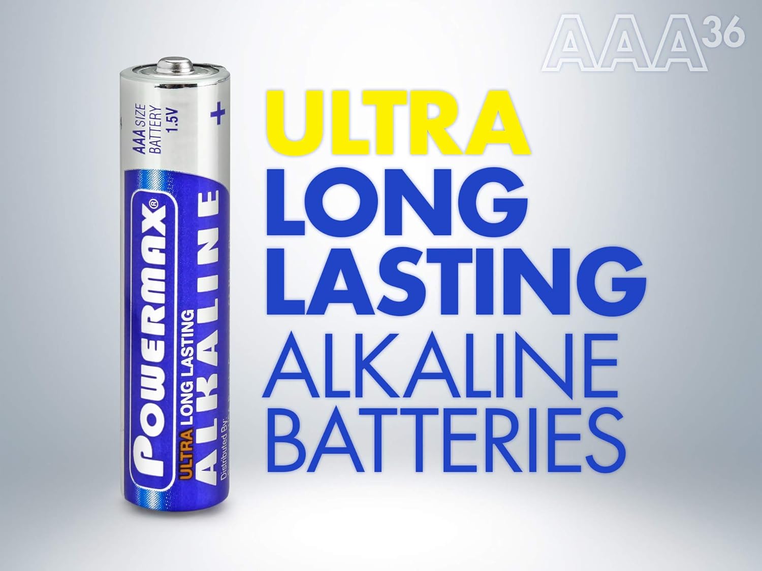 Powermax 36-Count AAA Batteries, Ultra Long Lasting Alkaline Battery, 10-Year Shelf Life, Recloseable Packaging: Health & Personal Care