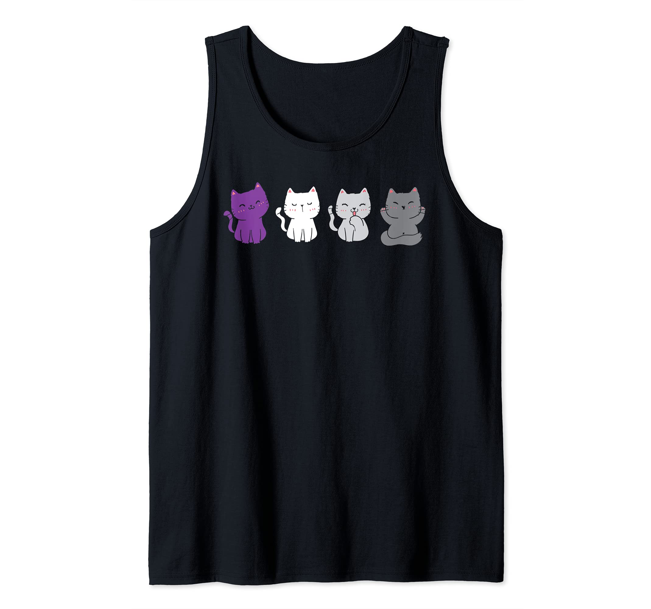 Asexuality Pride Ace LGBTQIA Cat Pet Animal Proud Asexual Tank Top