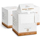 LUXU Large Disposable Face Towel with Super Absorbent,Extra Thick Soft Facial Towels Plant Fiber Facial Washcloth Biodegradable Dry Wipes for Sensitive Skin,Cruelty Free-150 Count