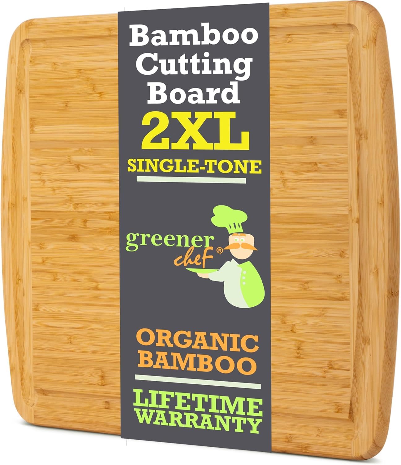 Photo 1 of GREENER CHEF 24 Inch 2XL Extra Large Bamboo Cutting Boards for Kitchen, Stove Top Butcher Block, Extra Large Wooden Carving Board for Meat, Veggies, Charcuterie Board with Deep Juice Grooves