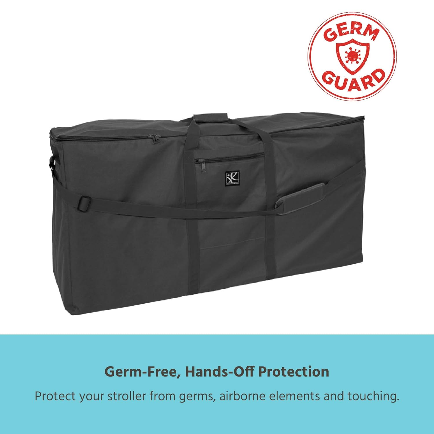 J.L. Childress Stroller Travel Bag for Single and Double Strollers, Durable and Protective, Water-Resistant and Easy Clean, Carry Handles and Detachable Padded Shoulder Strap, Black : Baby Stroller Travel Bags : Baby