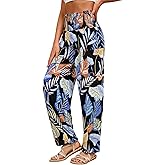 QIANXIZHAN Women's Harem Pants, High Waist Yoga Boho Trousers with Pockets