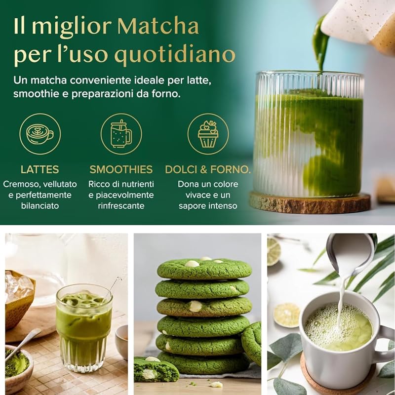 VAHDAM, Matcha Chá Verde em Pó (100gm) Autêntico Matcha Japonês em Pó, Chá Verde de Grau Premium, Ideal para Bolos, Smoothies, Thé Iced, 100% Natural