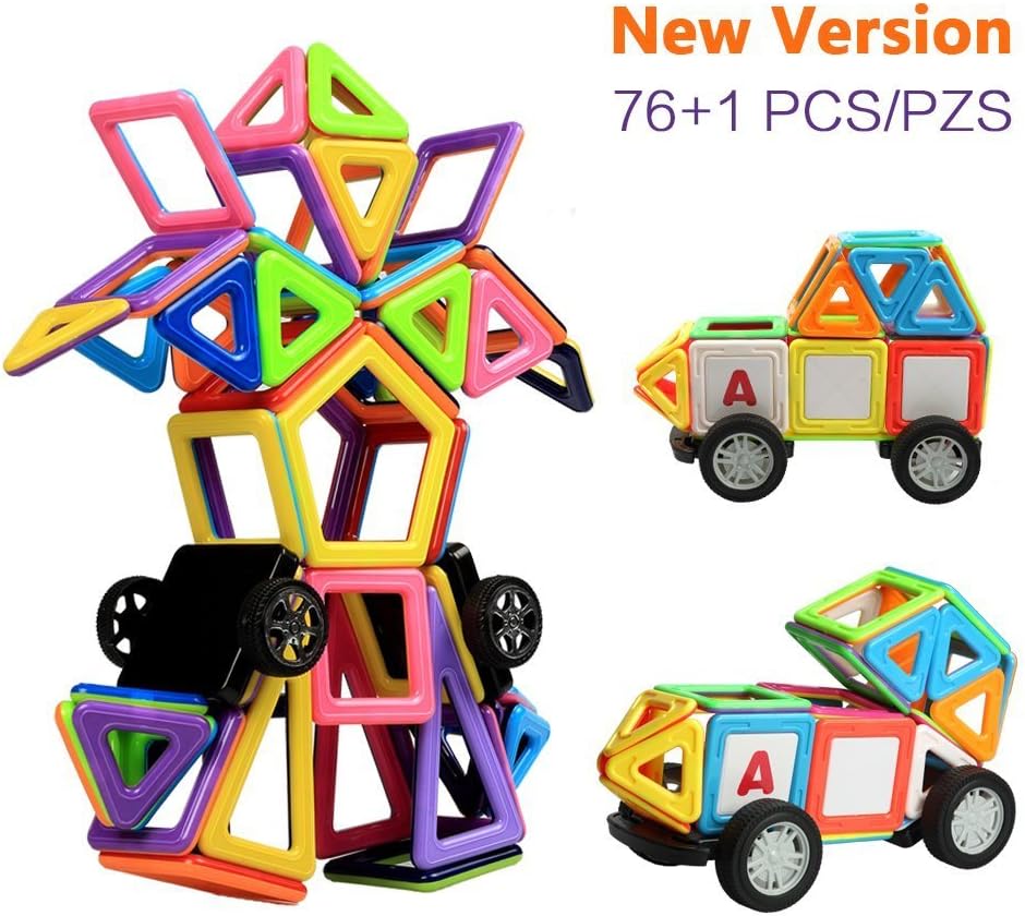 plastic magnetic building squares