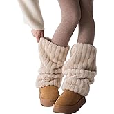 MANGMAO Fuzzy Leg Warmers Y2k Fairy Grunge Fur Leg Warmers Women Fluffy Cute Stocking Socks Aesthetic Accessories