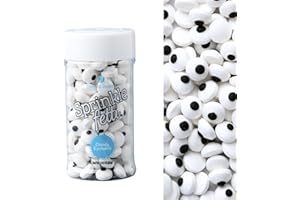 Sweets Indeed Bulk Candy Eyeballs, 200 Edible Eyes, Christmas Sprinkles, Perfect for Cake Decorations, Baking, Ice Cream, Cookies, Cupcake Topper, 2.92 ounces