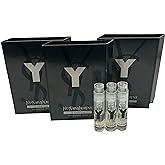 Yves Saint Laurent YSL Y Men Sample Perfume LE PARFUM Spray Trial Size Partially Filled Vials 1.2 ml / 0.04 fl oz (set of 3)