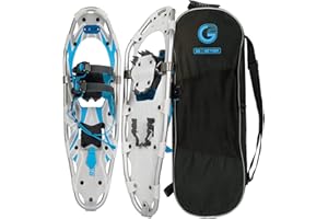 G2 GO2GETHER G2 21/25/30/36 Inches Light Weight Snowshoes for Women Men Youth, Set with Tote Bag, Special EVA Padded Ratchet Binding, Heel Lift, Orange/Blue Available
