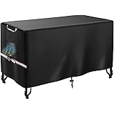 WICKTICK Rectangular Gas Fire Pit Table Cover 44 x 28 inch, Waterproof 600D Heavy Duty Fire Table Cover for 40 - 44 inch Patio Propane Firepit Tables