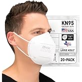 AccuMed BNX KN95 Face Masks Made in USA (Adult Large, Adult Medium, Kids Small) (Earloop) (Model: E95/E95M/E95S)