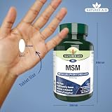 Natures Aid MSM 1000mg High Strength 90 Tablets Vegan Gluten Free view 3