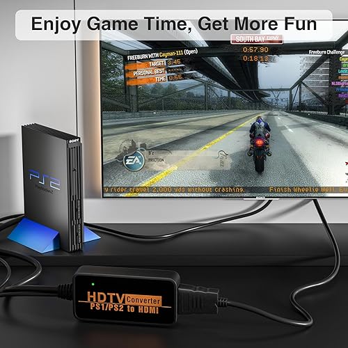 Hisewen PS2 HDMI Adapter, PlayStation HDMI Cable for Sony