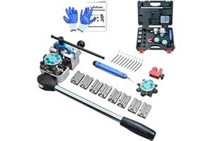 LainKeen Professional Brake Tube Line Flaring Tool 45 and 37 Degree Set, Single, Bubble, Double Flare Tool Kit