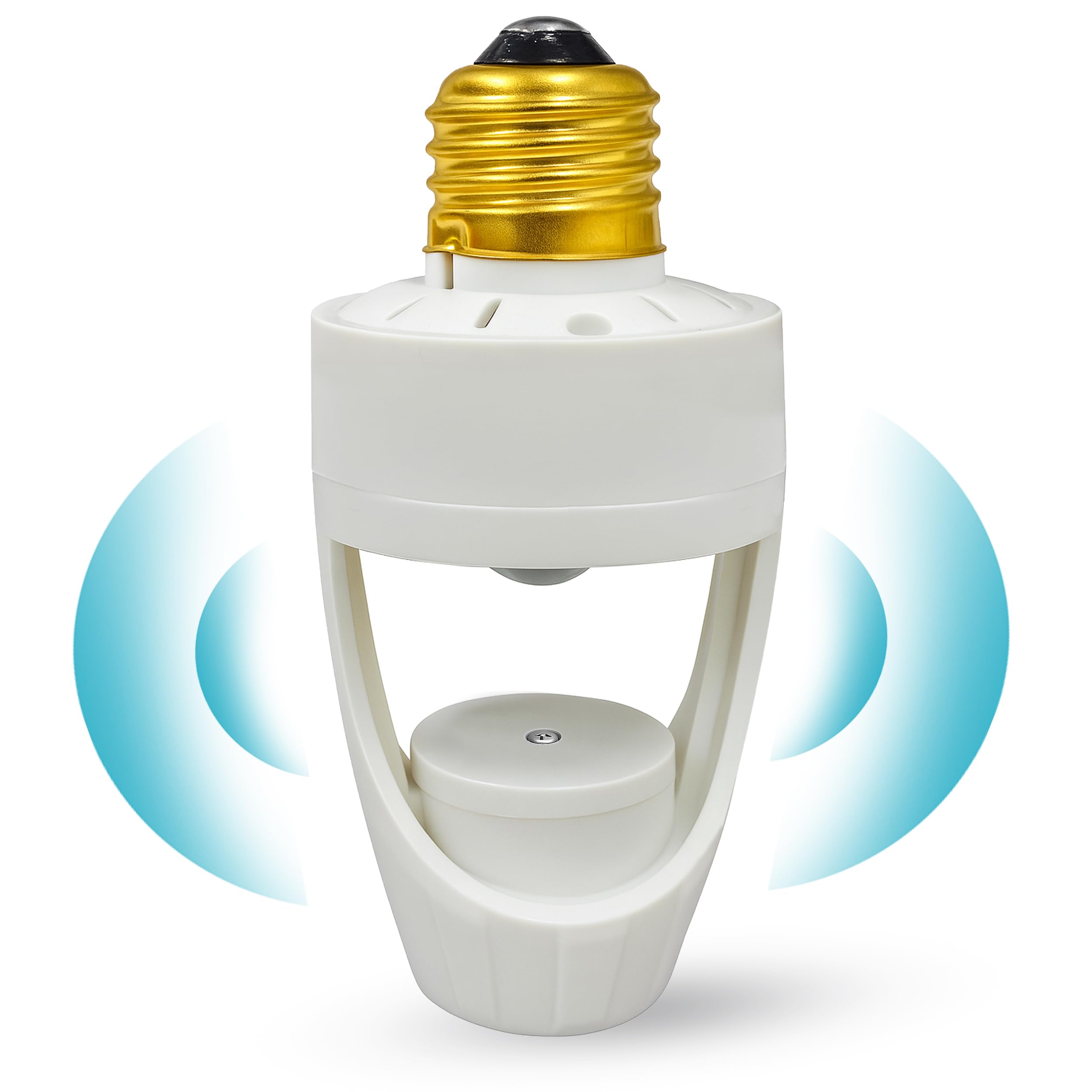 Photo 1 of Touch & Glow 360 Motion Sensor Light Socket for Indoor & Outdoor - Energy Efficient Socket Adapter for Garage, Basement, Kitchen, Storage Room - Smart Motion Detector - Motion Activated Light Adapter