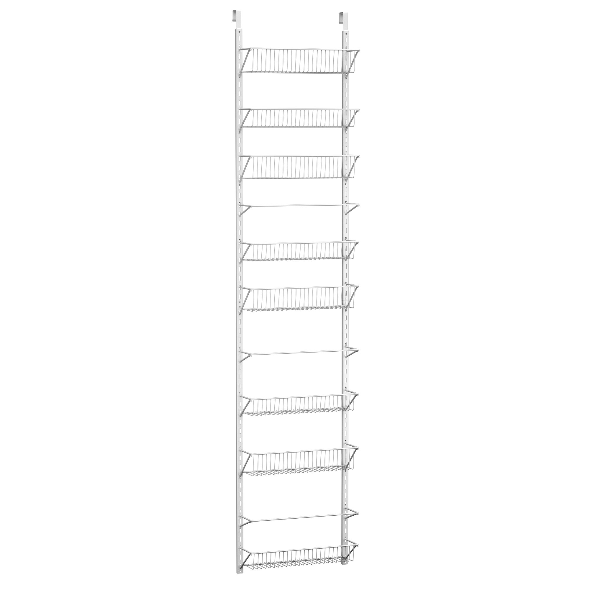 Photo 1 of Over the Door Pantry Organizer - 9-Tier Organizer for Bathroom, Closet, or Kitchen Storage - Pantry Organizers and Storage by Home-Complete (White)