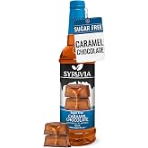 Syruvia Sugar Free Coffee Syrup, Caramel Chocolate Flavored Syrup for Drinks, Lattes, and Desserts, Natural Flavors &ndash; 25.4 fl oz
