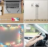 Minicoco Adhesive Cable Clips Outdoor Light Wire Cable Management 60 Clear Red view 6