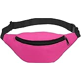 PATIKIL 80s Fanny Pack for Women, Adjustable Waist Bag 90s Fanny Pack for Party, Running, Pink