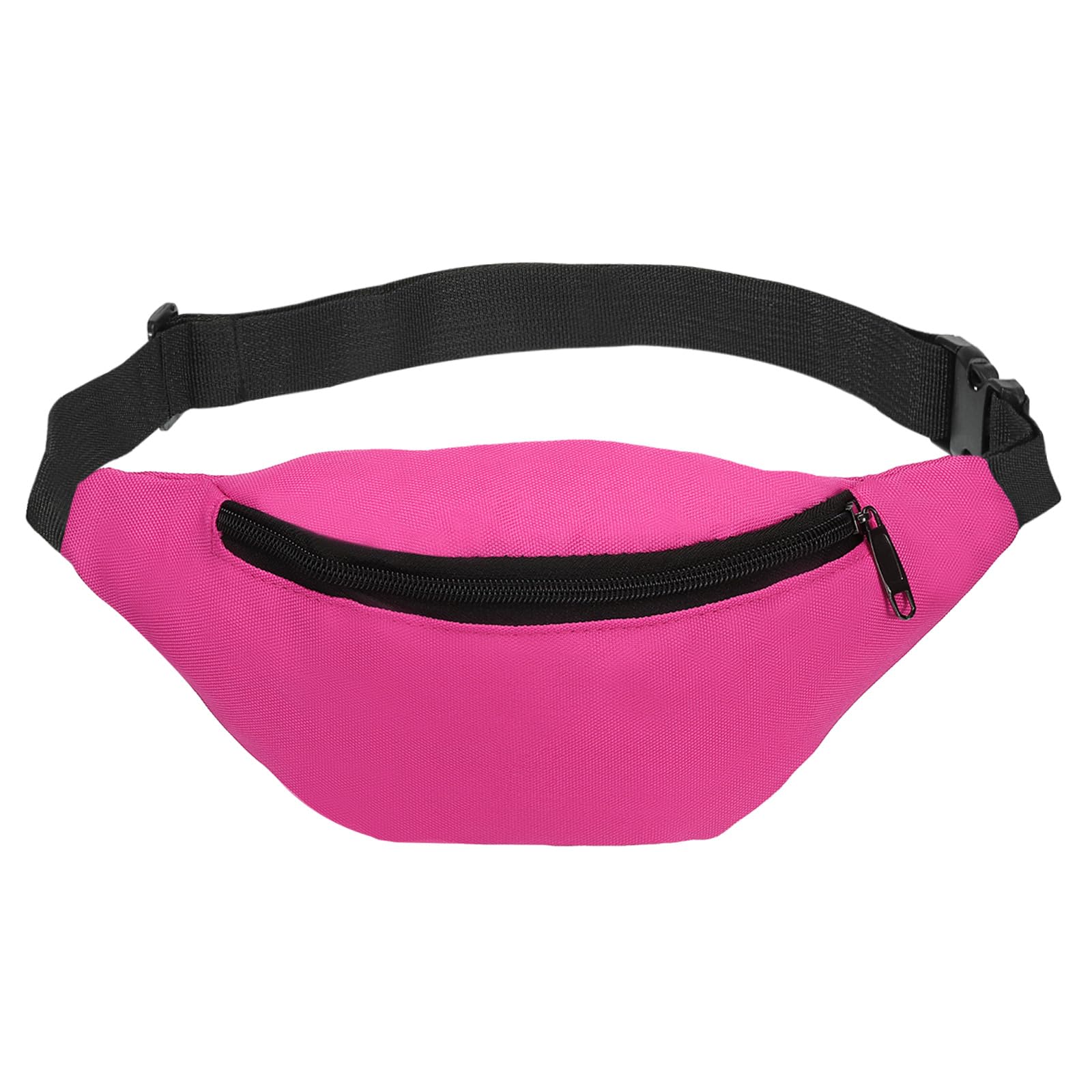 PATIKIL 80s Fanny Pack for Women, Adjustable Waist Bag 90s Fanny Pack for Party, Running, Pink
