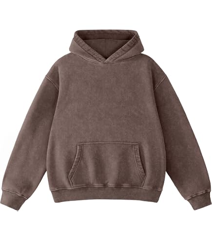 Adenorah Mens Oversized Hoodies Pullover Fall Acid Wash Plain