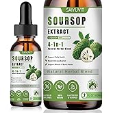 Soursop Bitters Liquid, Immune Boost, Relaxation, Liver and Sleep Aid,Soursop Bitters Liquid, Herbal Goodness, Sugar Free, Natural Flavor, 2 Fl Oz