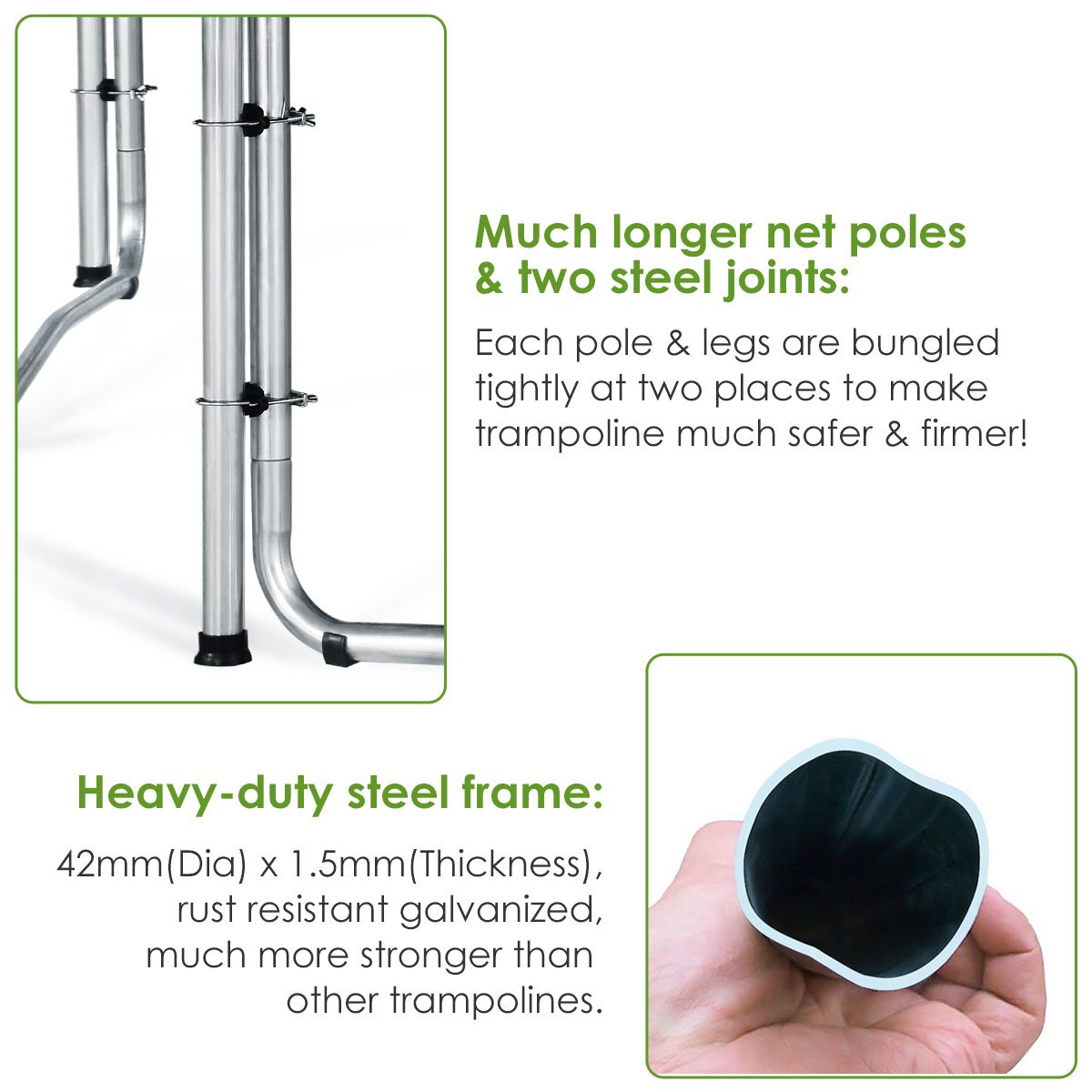 Zupapa 15 14 12 FT TUV Approved Trampoline