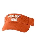 Go All Out One Size Orange Visor Customized Add
