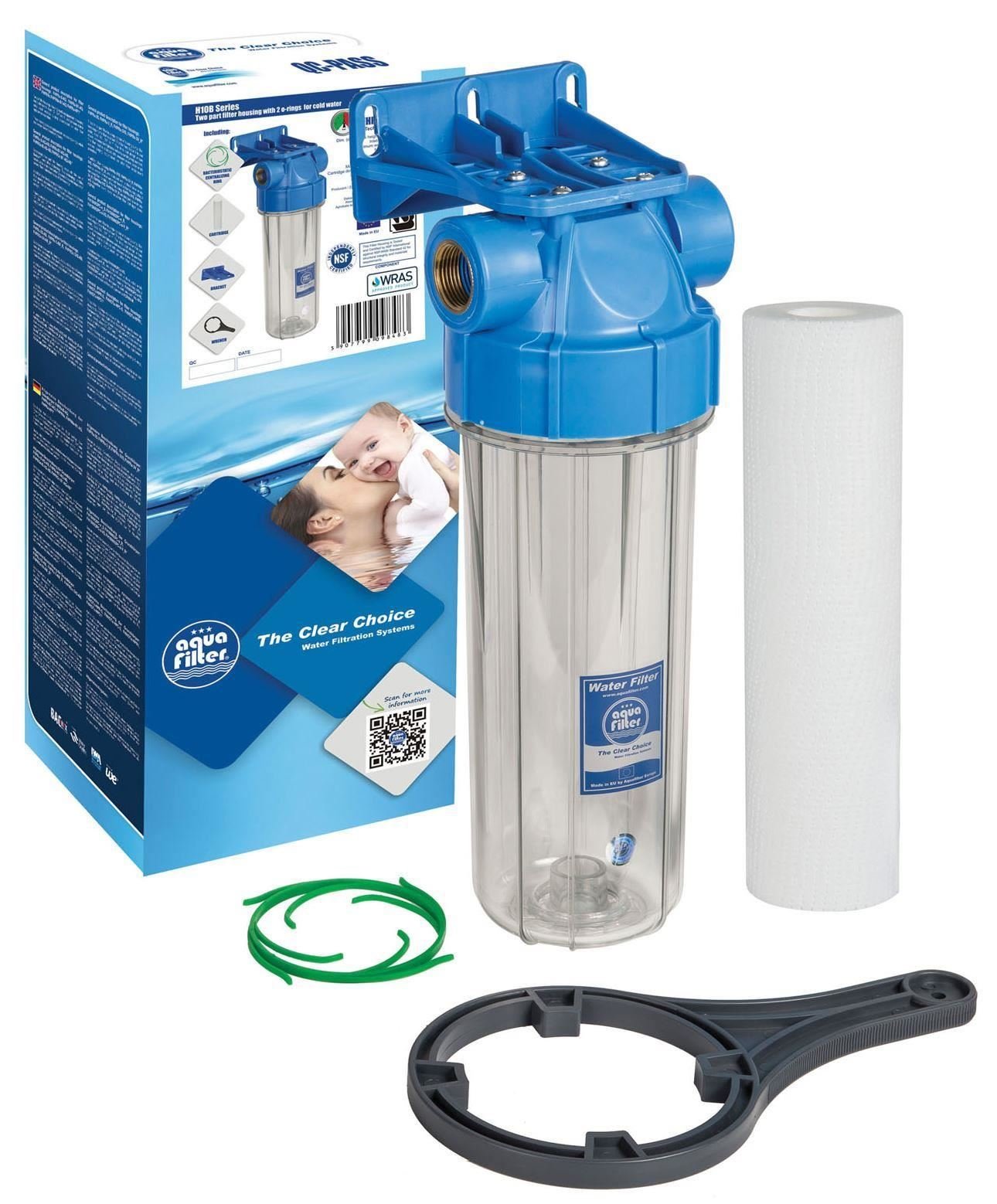 1/2" Cold Water Filtration in-Line Purify System Housing + Whole Filter Set