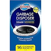 Glisten Garbage Disposer Cleaner and Freshener with Foaming Action, Helps Remove Buildup in Drains, Lemon Scent, Made in the USA, 16 Packets