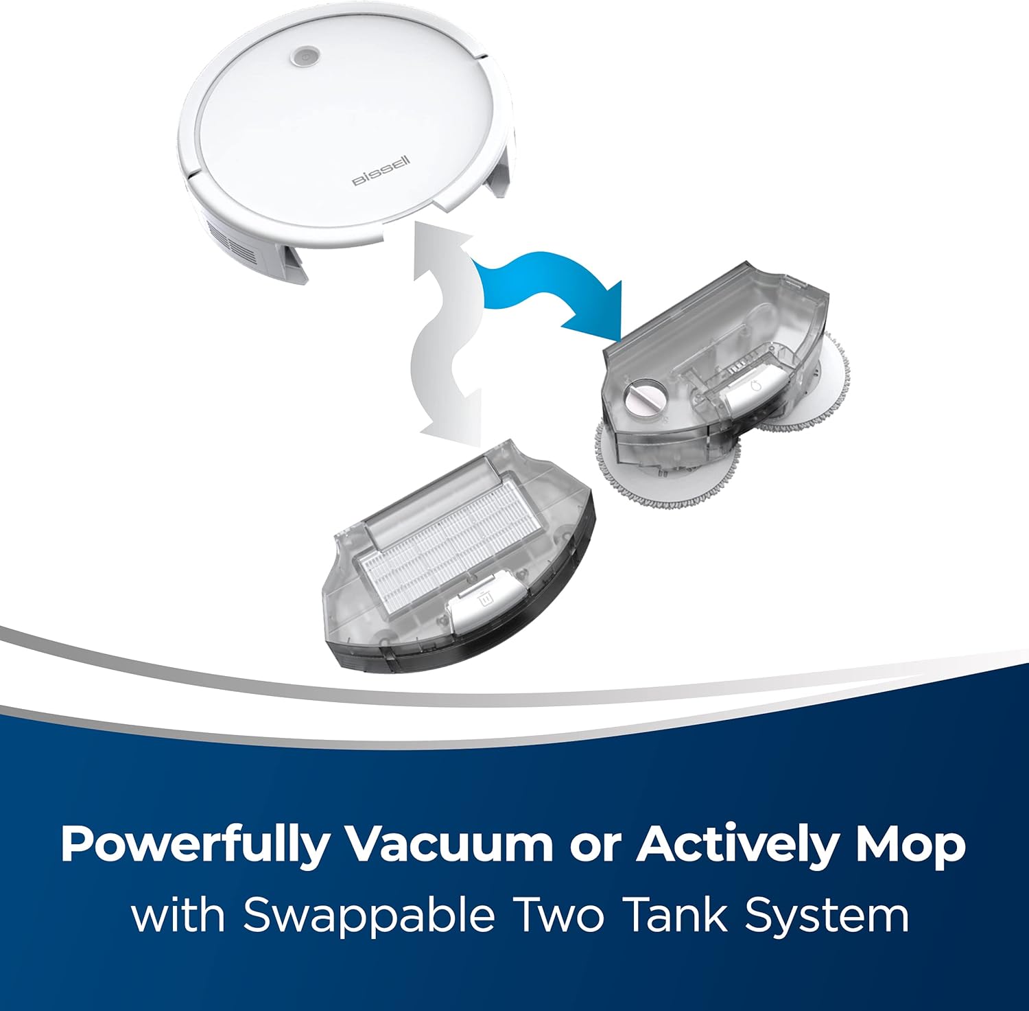 BISSELL SpinWave Hard Floor Expert Wet and Dry Robot Vacuum, WiFi Connected with Structured Navigation, 3115: Home & Kitchen