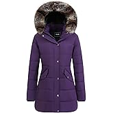 TYBBNY Women's Winter Coat Waterproof Long Insulated Parka with Detachable Hood